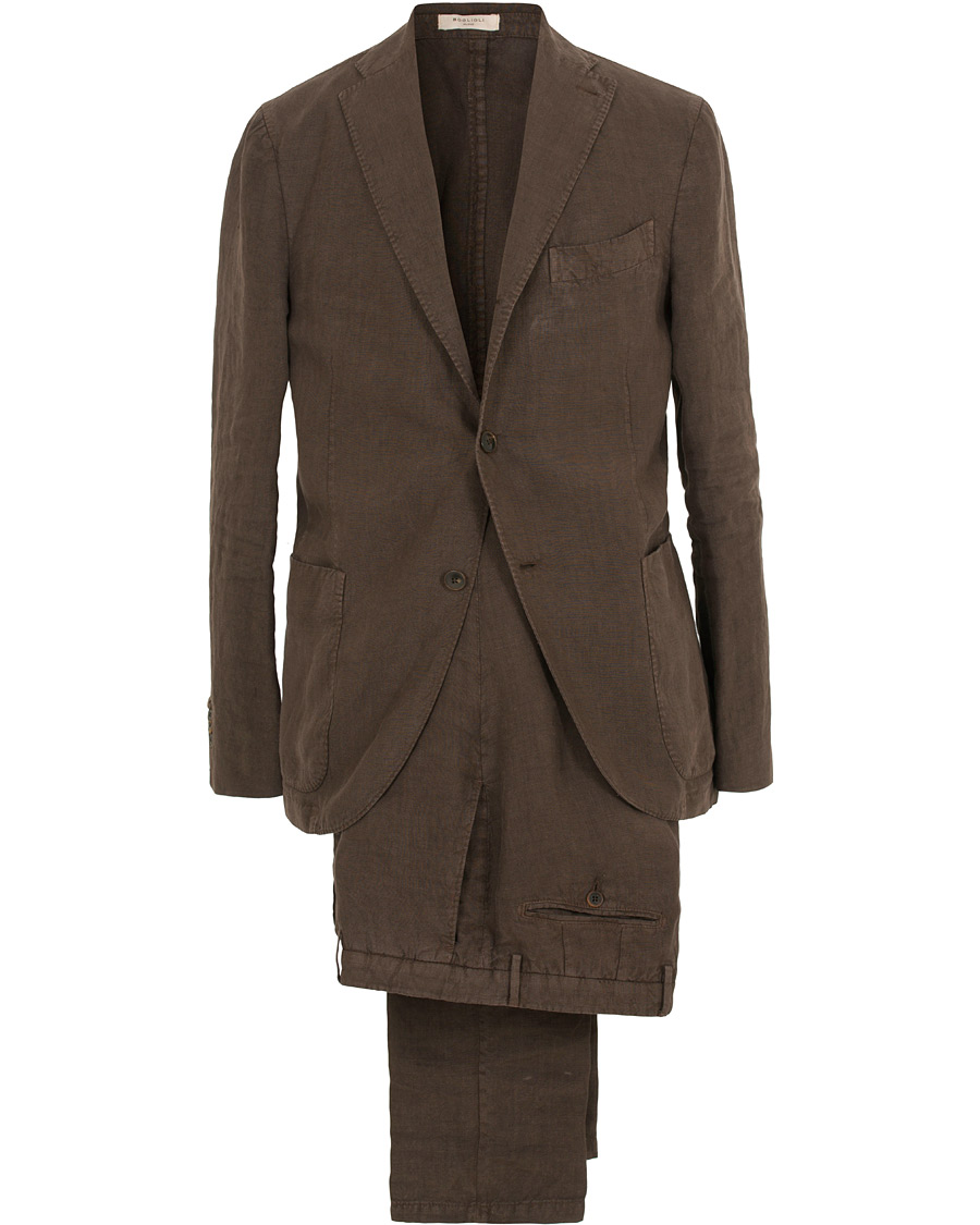 Homme | Costumes | Boglioli | K Jacket Linen Suit Brown