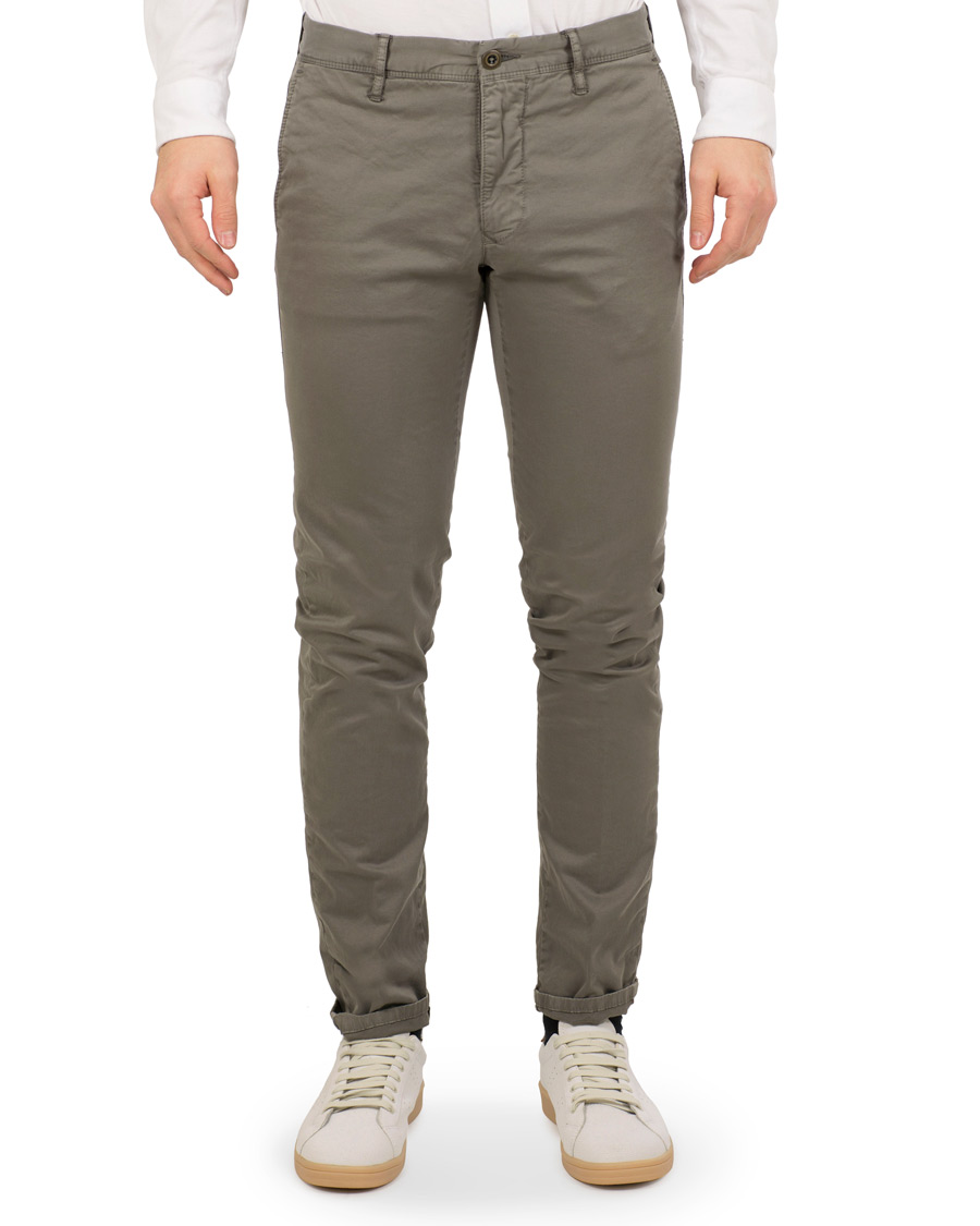 Homme | Pantalons | Incotex | Slim Fit Stretch Slacks Grey