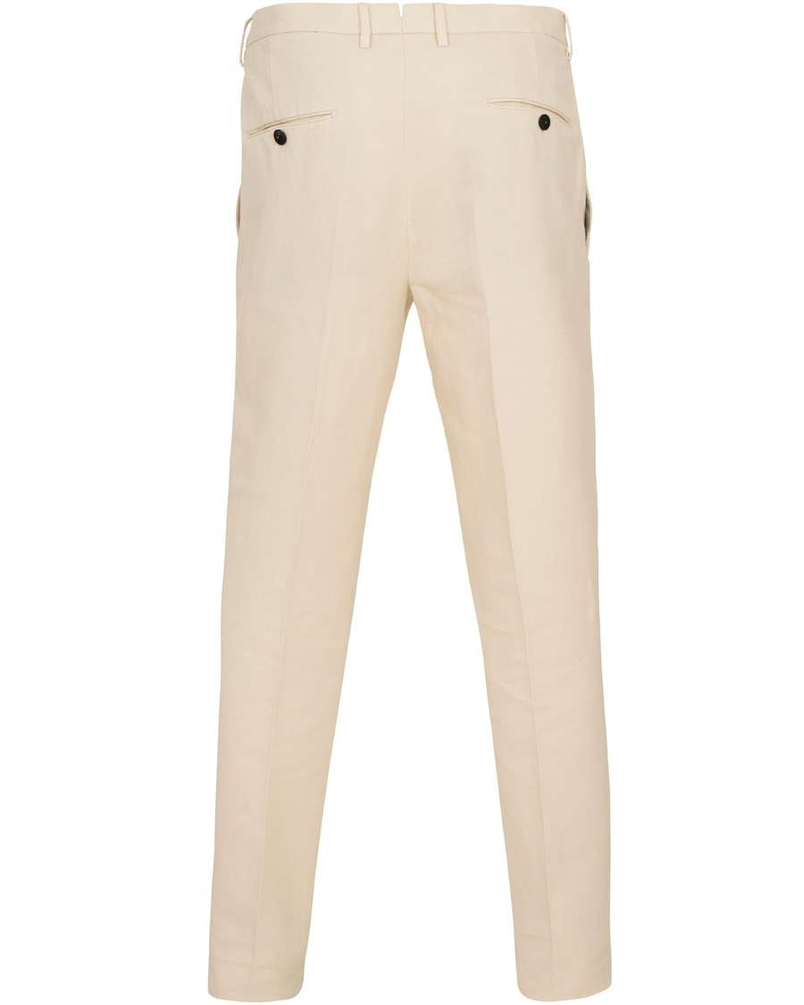 Homme | Pantalons | Incotex | Carrot Fit Single Pleated Trousers Off White