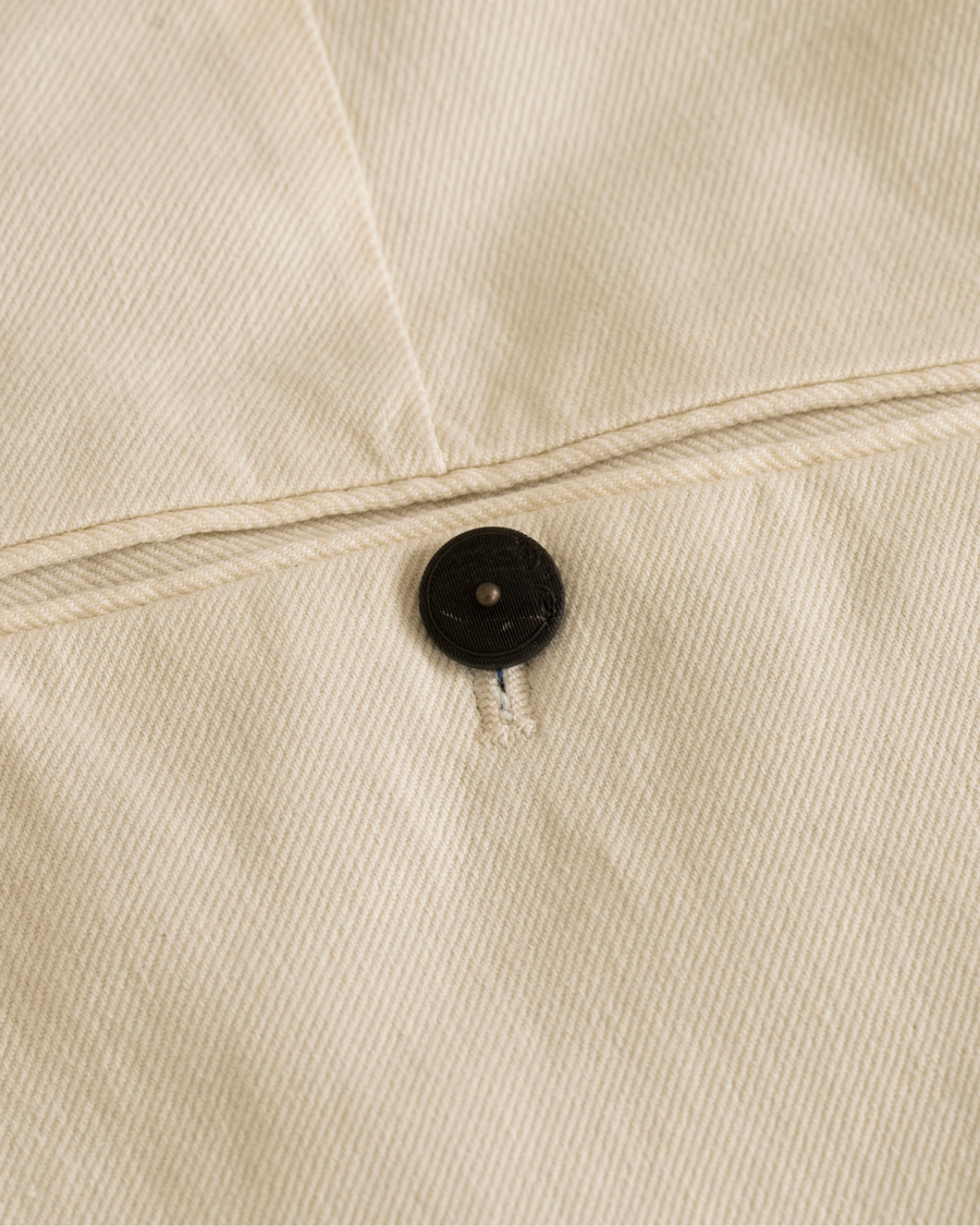 Homme | Pantalons | Incotex | Carrot Fit Single Pleated Trousers Off White