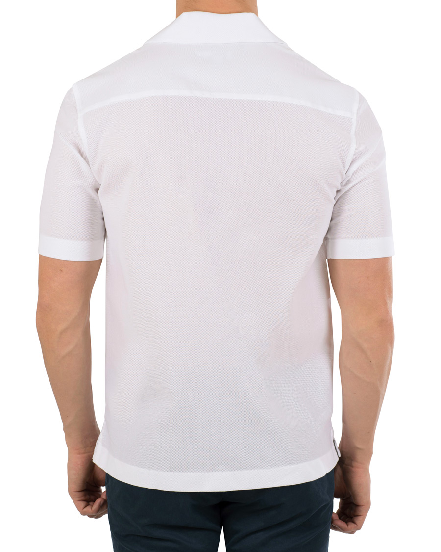 Homme | Chemises | Sunspel | Riviera Camp Collar Short Sleeve Shirt White