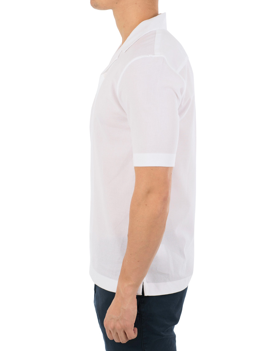 Homme | Chemises | Sunspel | Riviera Camp Collar Short Sleeve Shirt White