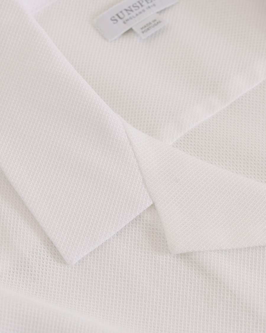 Homme | Chemises | Sunspel | Riviera Camp Collar Short Sleeve Shirt White