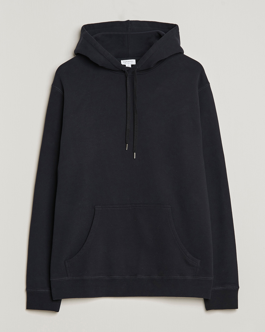Homme | Pulls Et Tricots | Sunspel | Loopback Hoodie Black