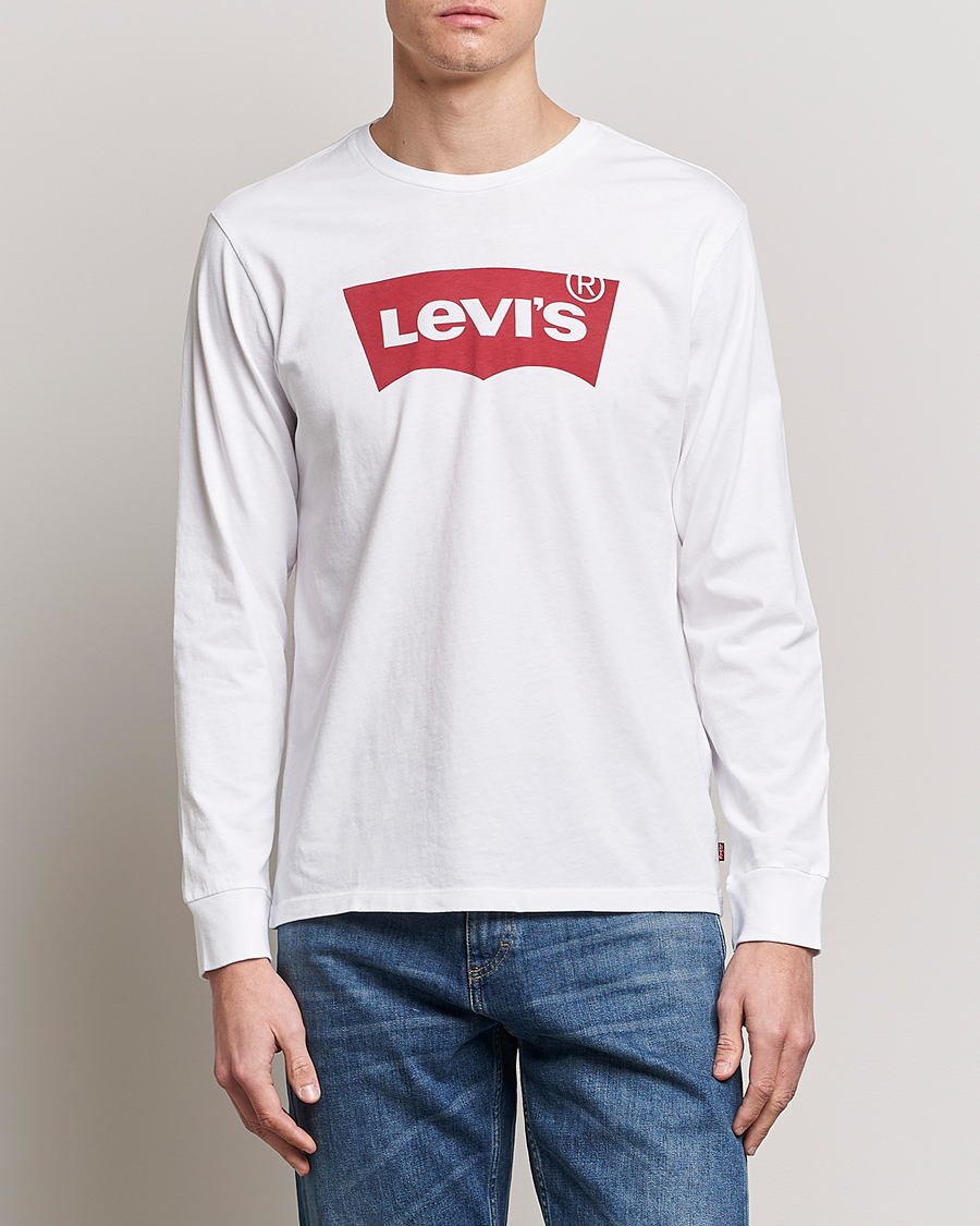 Homme | T-shirts À Manches Longues | Levi's | Logo Long Sleeve T-Shirt White
