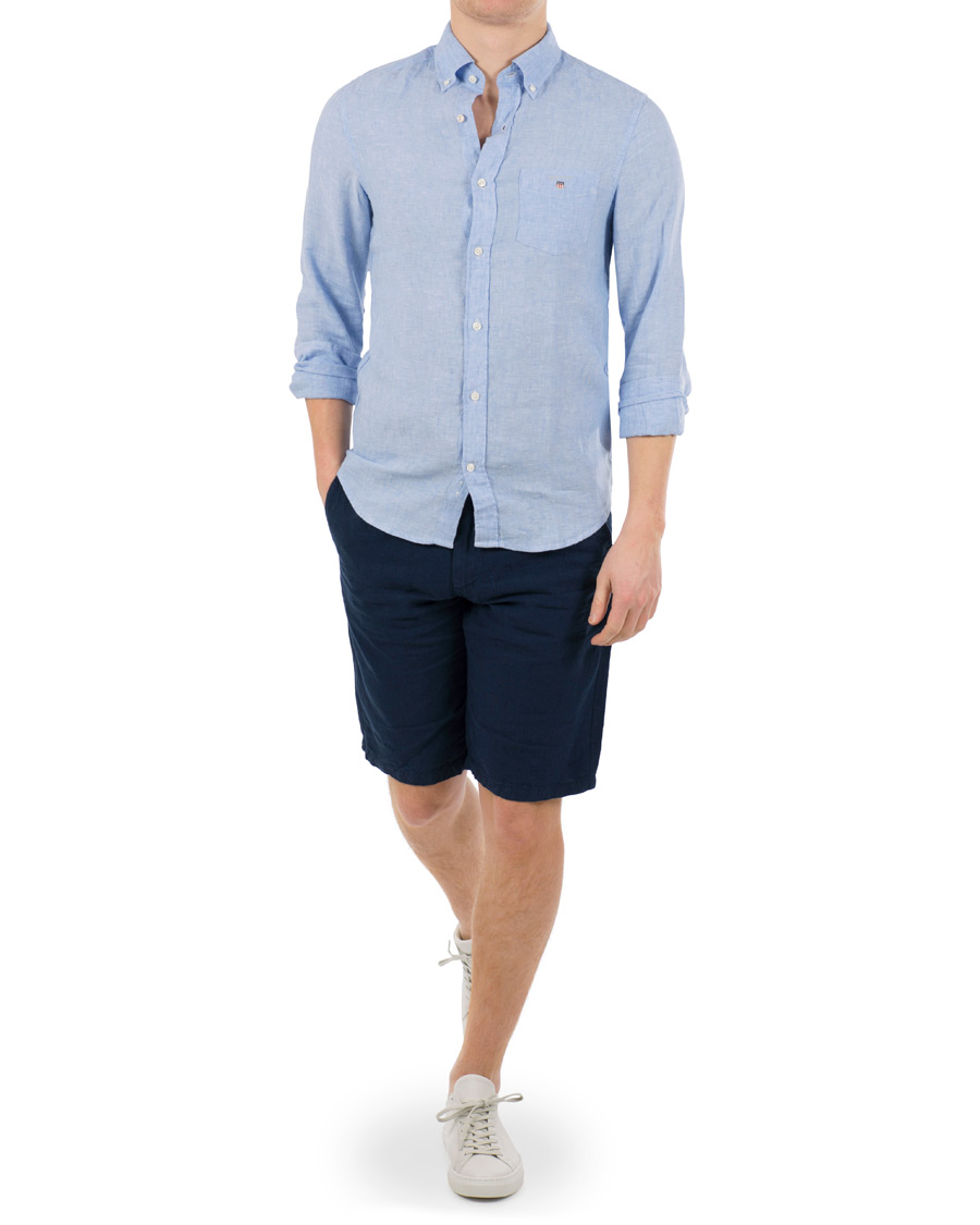 Homme | Shorts | GANT | Relax Linen Shorts Classic Blue