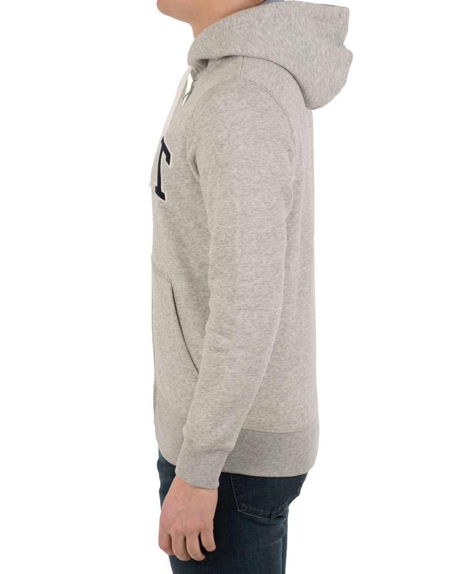 Homme | Pulls Et Tricots | Gant | Outline Full Zip Hoodie Light Grey Melange
