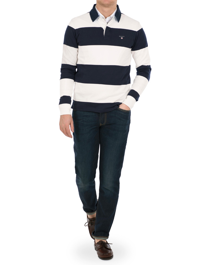 Homme | Pulls Et Tricots | GANT | Barstripe Heavy Rugger Eggshell