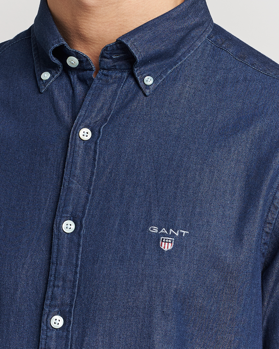 Homme | Chemises | GANT | Slim Fit Denim Shirt Dark Indigo