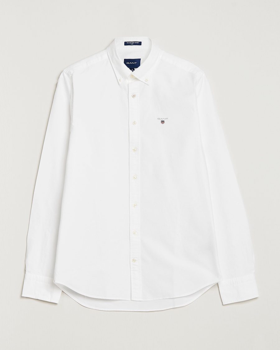 Homme | Chemises | GANT | Slim Fit Oxford Shirt White