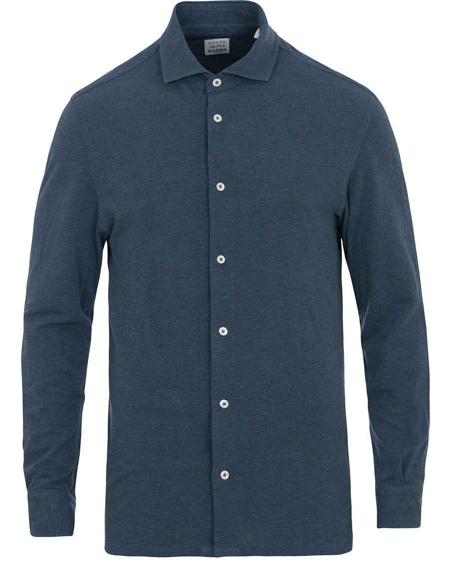 Homme | Chemises | Barba Napoli | Jersey Shirt Blue