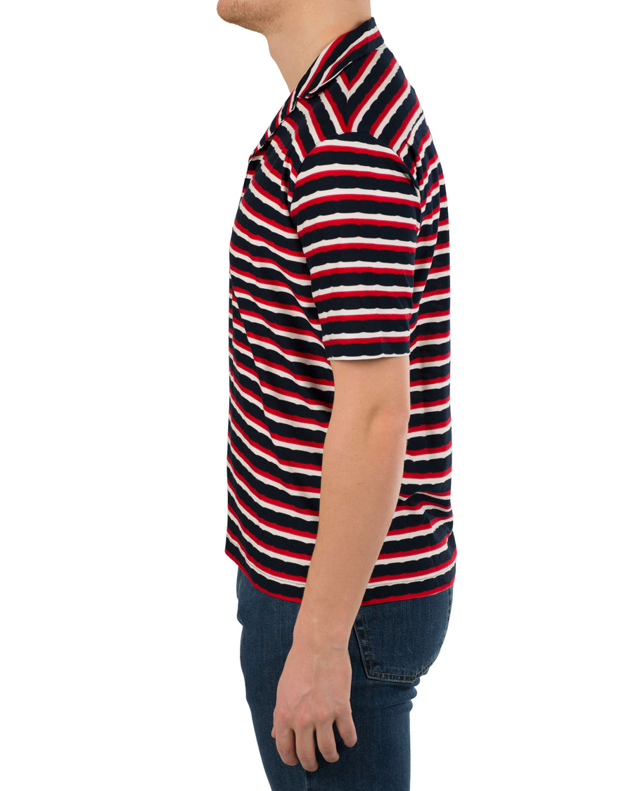 Homme | Polos | The Gigi | Paro Stripe Polo Red/Navy