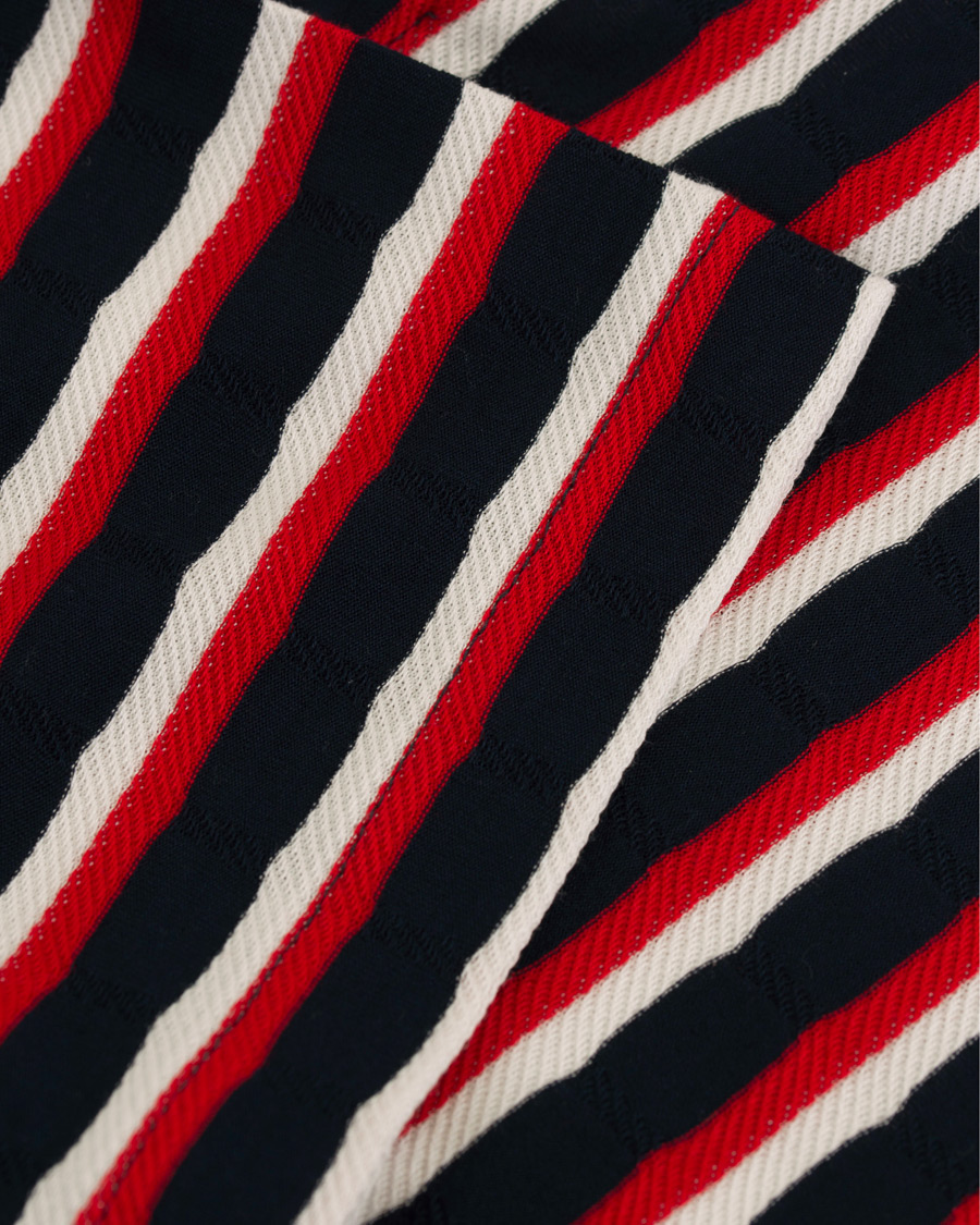 Homme | Polos | The Gigi | Paro Stripe Polo Red/Navy