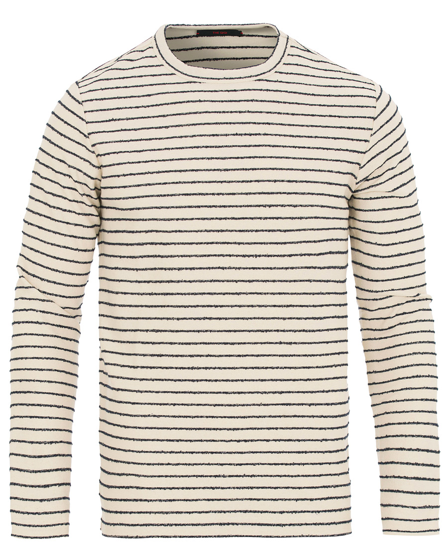 Homme | Pulls Et Tricots | The Gigi | Milos Stripe Lightweight Sweatshirt Navy/White