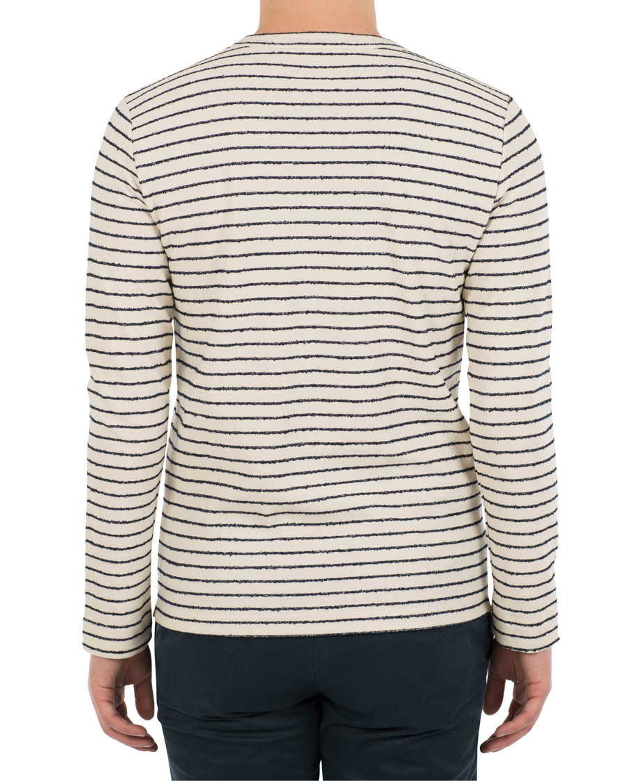 Homme | Pulls Et Tricots | The Gigi | Milos Stripe Lightweight Sweatshirt Navy/White