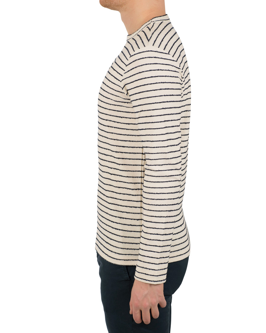 Homme | Pulls Et Tricots | The Gigi | Milos Stripe Lightweight Sweatshirt Navy/White