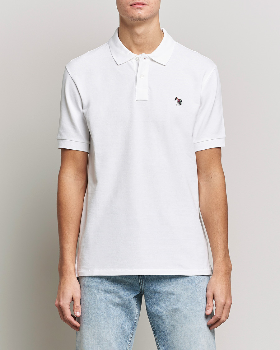Homme | Polos À Manches Courtes | PS Paul Smith | Regular Fit Zebra Polo White