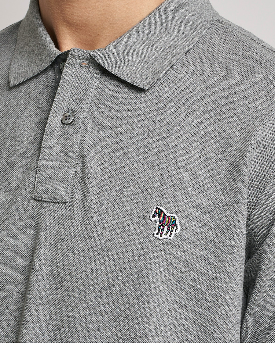 Homme | Polos | PS Paul Smith | Regular Fit Zebra Polo Grey Melange