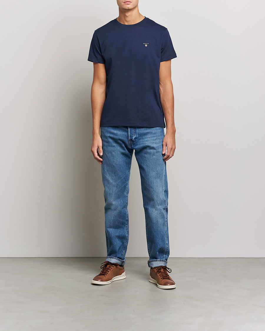 Homme | T-shirts | GANT | The Original Solid Tee Evening Blue