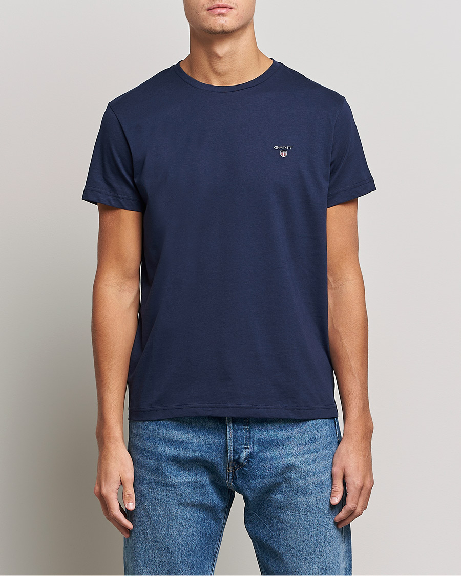 Homme | T-shirts | GANT | The Original Solid Tee Evening Blue