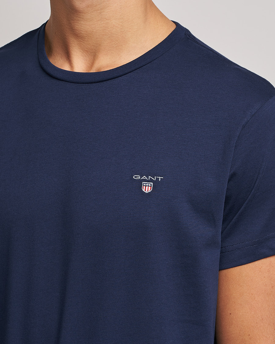 Homme | T-shirts | GANT | The Original Solid Tee Evening Blue