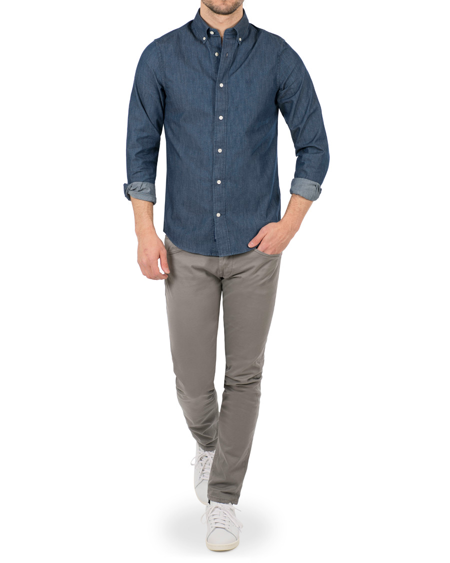 Homme | Chemises | GANT | Button Down Denim Beacons Project Shirt Dark Indigo