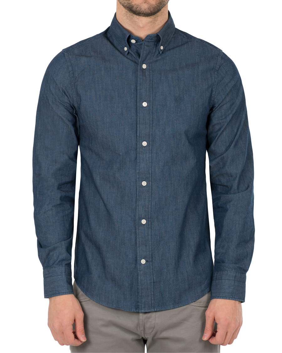 Homme | Chemises | GANT | Button Down Denim Beacons Project Shirt Dark Indigo