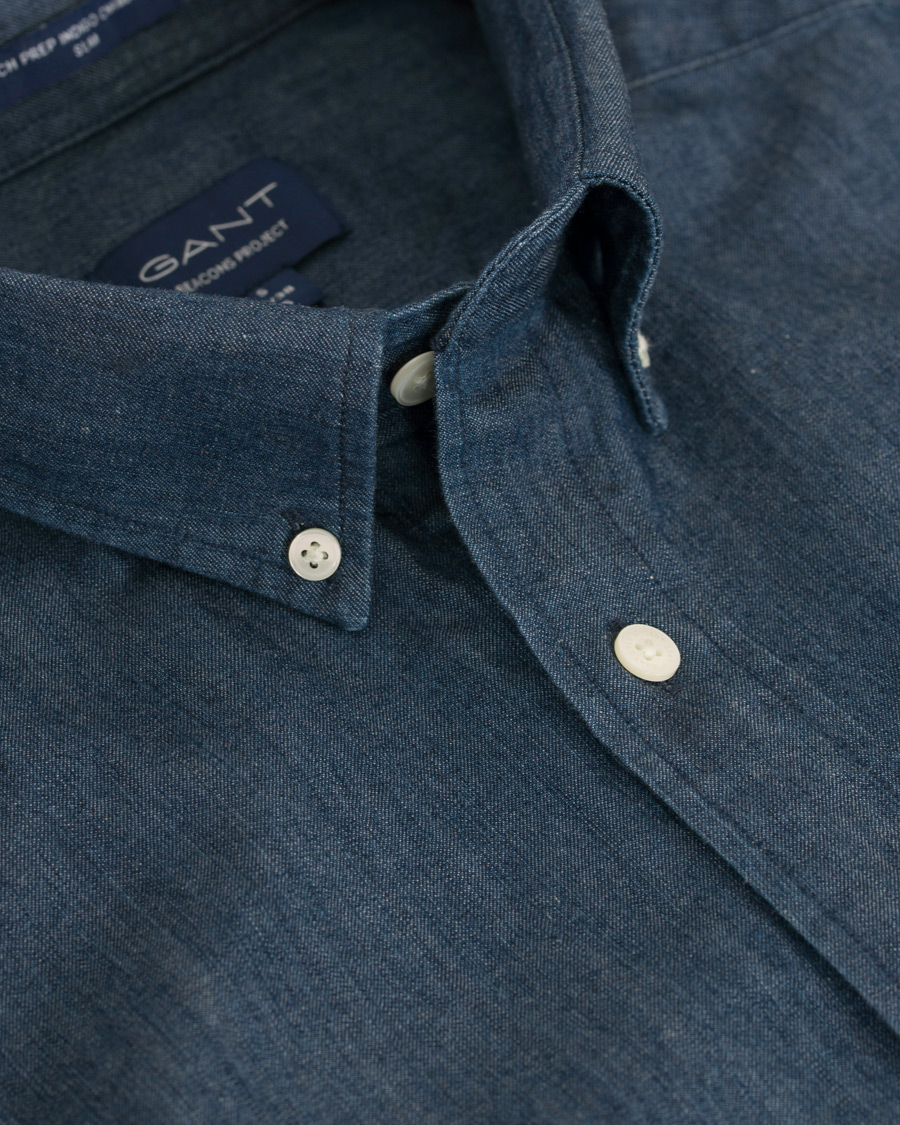 Homme | Chemises | GANT | Button Down Denim Beacons Project Shirt Dark Indigo