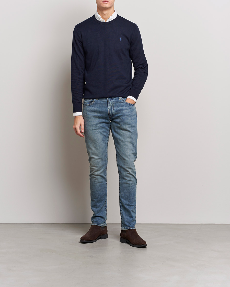 Homme | Pulls Et Tricots | Polo Ralph Lauren | Pima Cotton Crew Neck Pullover Hunter Navy