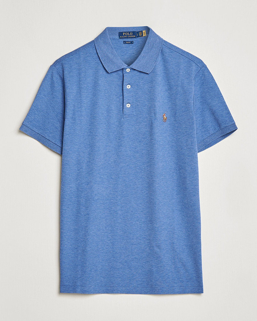 Homme | Polos | Polo Ralph Lauren | Slim Fit Pima Cotton Polo Faded Royal