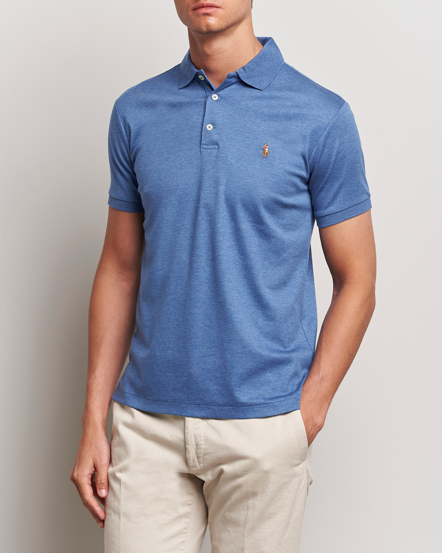Homme | Polos | Polo Ralph Lauren | Slim Fit Pima Cotton Polo Faded Royal