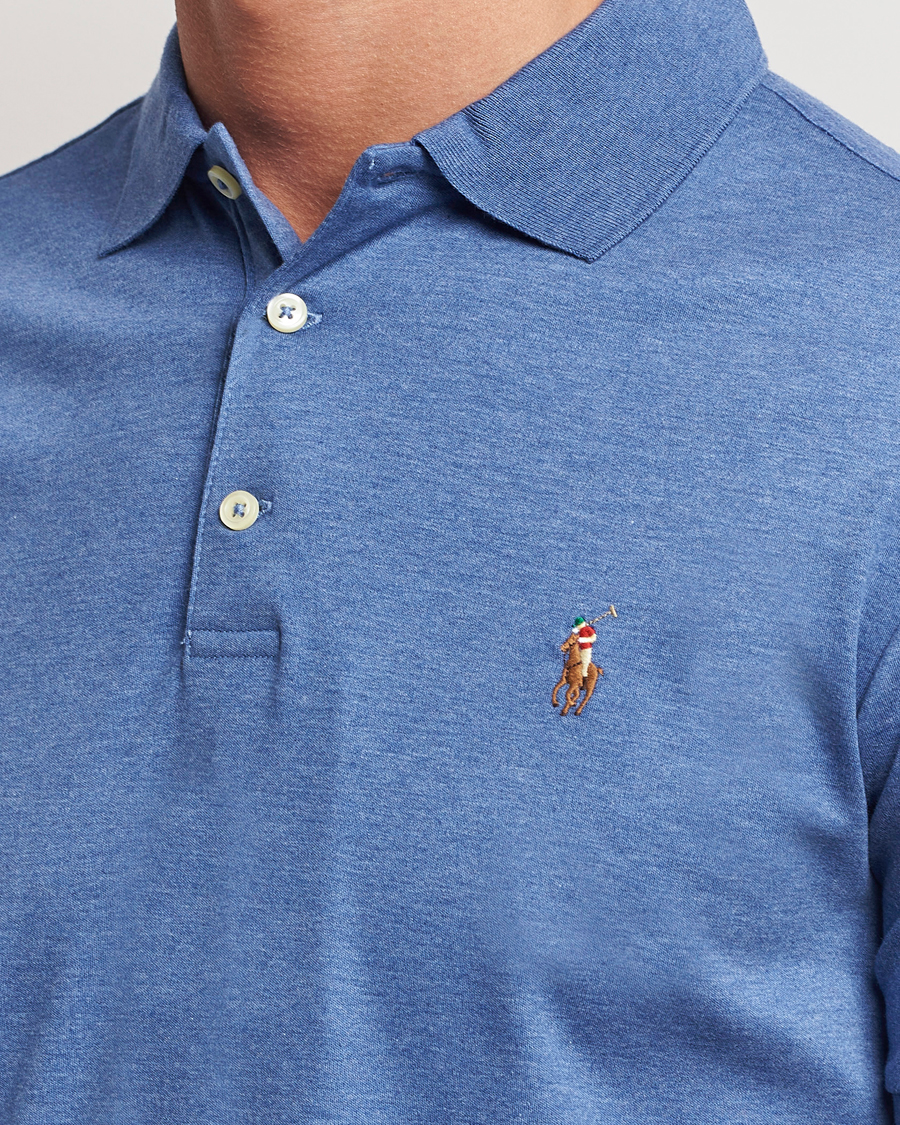 Homme | Polos | Polo Ralph Lauren | Slim Fit Pima Cotton Polo Faded Royal