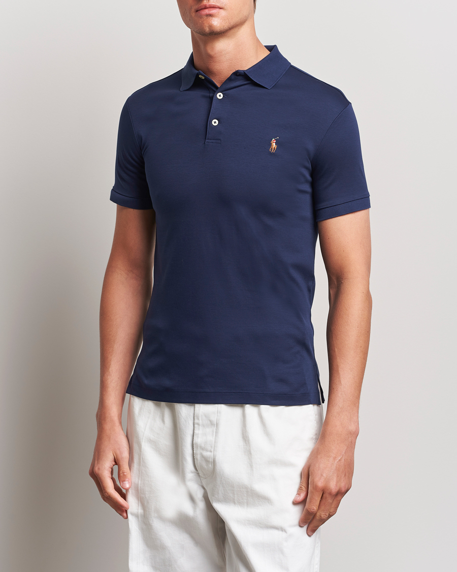 Homme | Polos | Polo Ralph Lauren | Slim Fit Pima Cotton Polo Refined Navy
