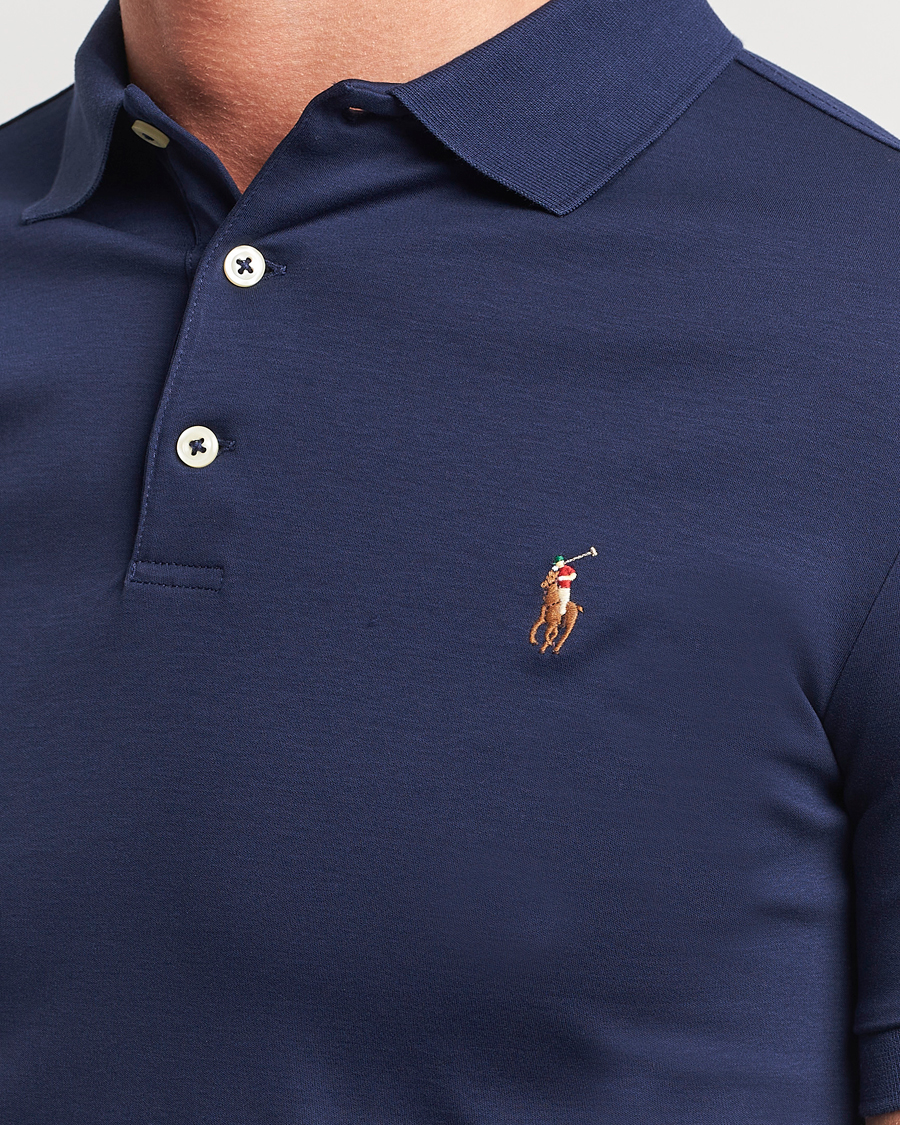 Homme | Polos | Polo Ralph Lauren | Slim Fit Pima Cotton Polo Refined Navy