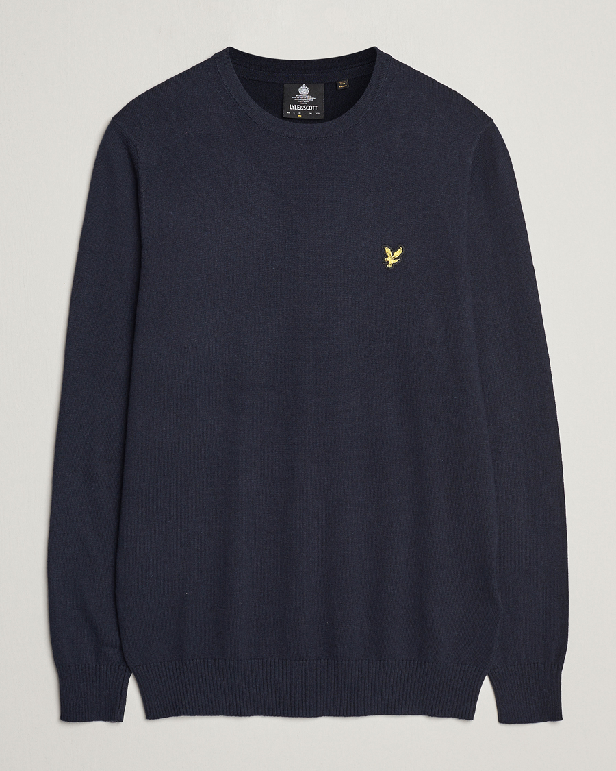 Homme | Pulls Et Tricots | Lyle & Scott | Cotton/Merino Crew Neck Jumper Dark Navy