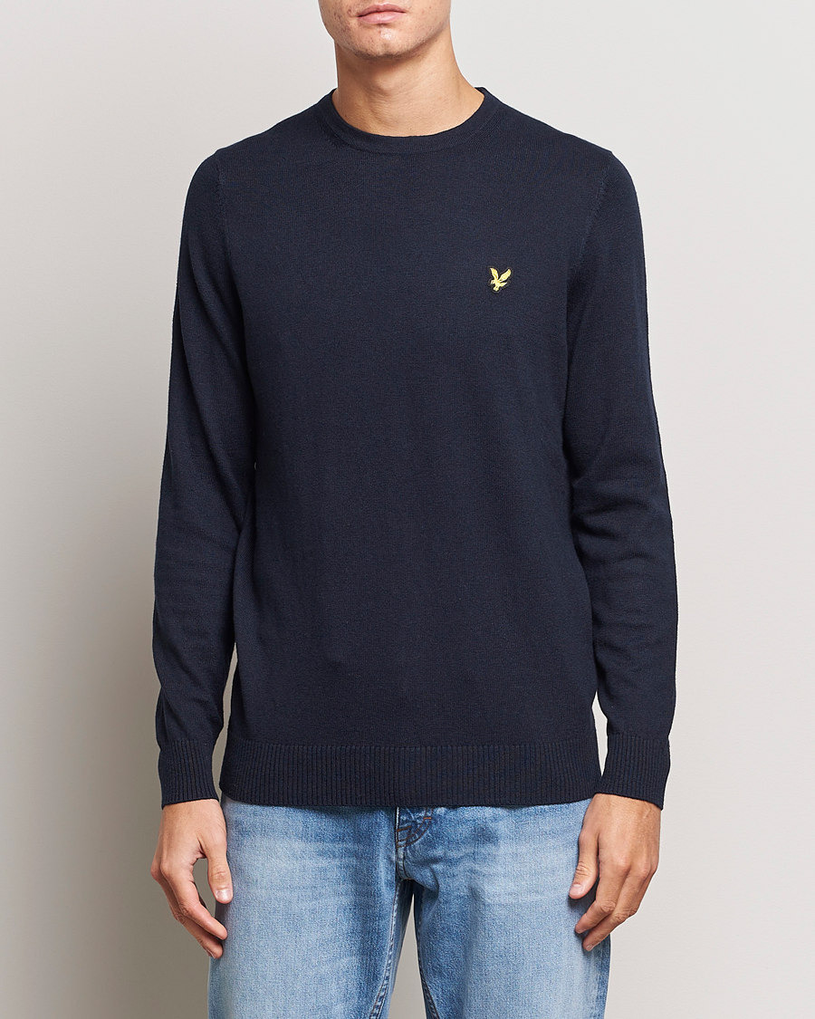 Homme | Pulls Et Tricots | Lyle & Scott | Cotton/Merino Crew Neck Jumper Dark Navy