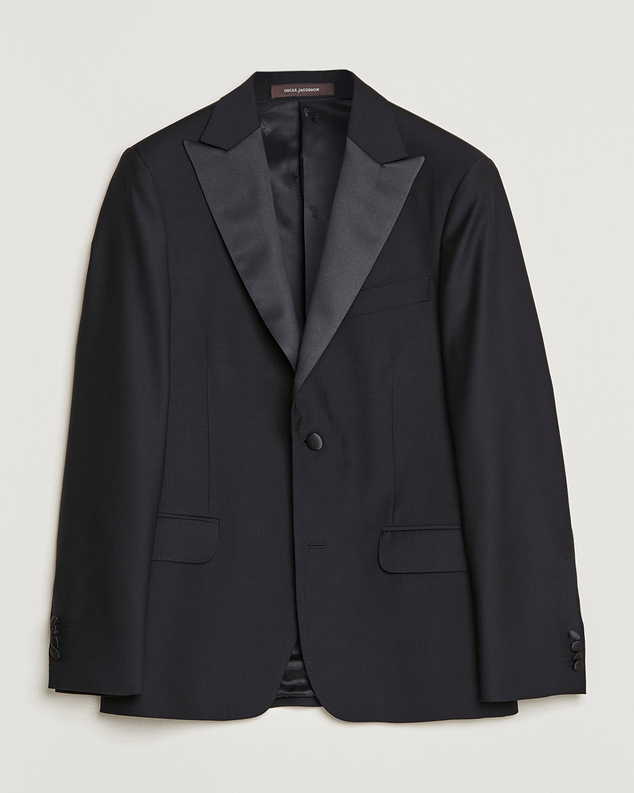 Homme | Blazers | Oscar Jacobson | Elder Tuxedo Blazer Black