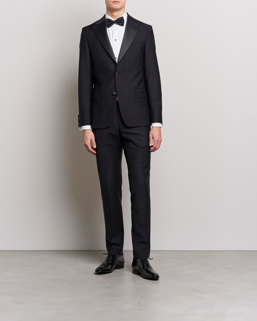 Homme | Blazers | Oscar Jacobson | Elder Tuxedo Blazer Black