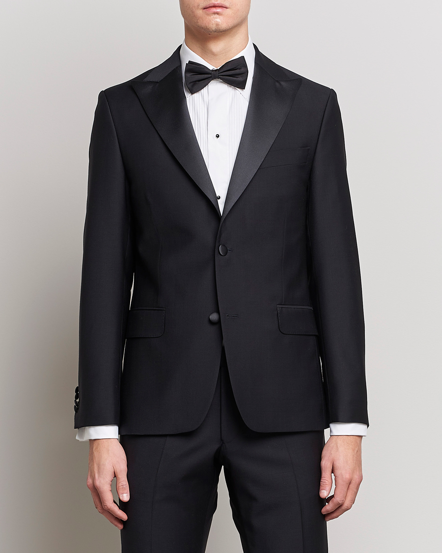 Homme | Blazers | Oscar Jacobson | Elder Tuxedo Blazer Black