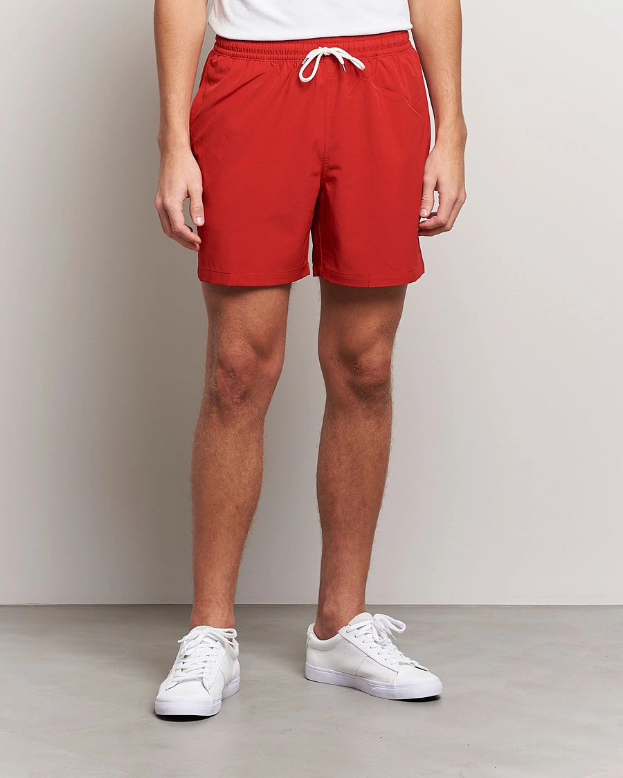 Homme |  | Polo Ralph Lauren | Traveler Boxer Swim Shorts RL Red