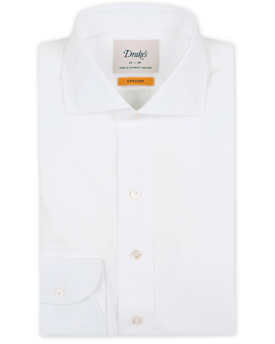Homme | Chemises | Drake's | Slim Fit Poplin Shirt White
