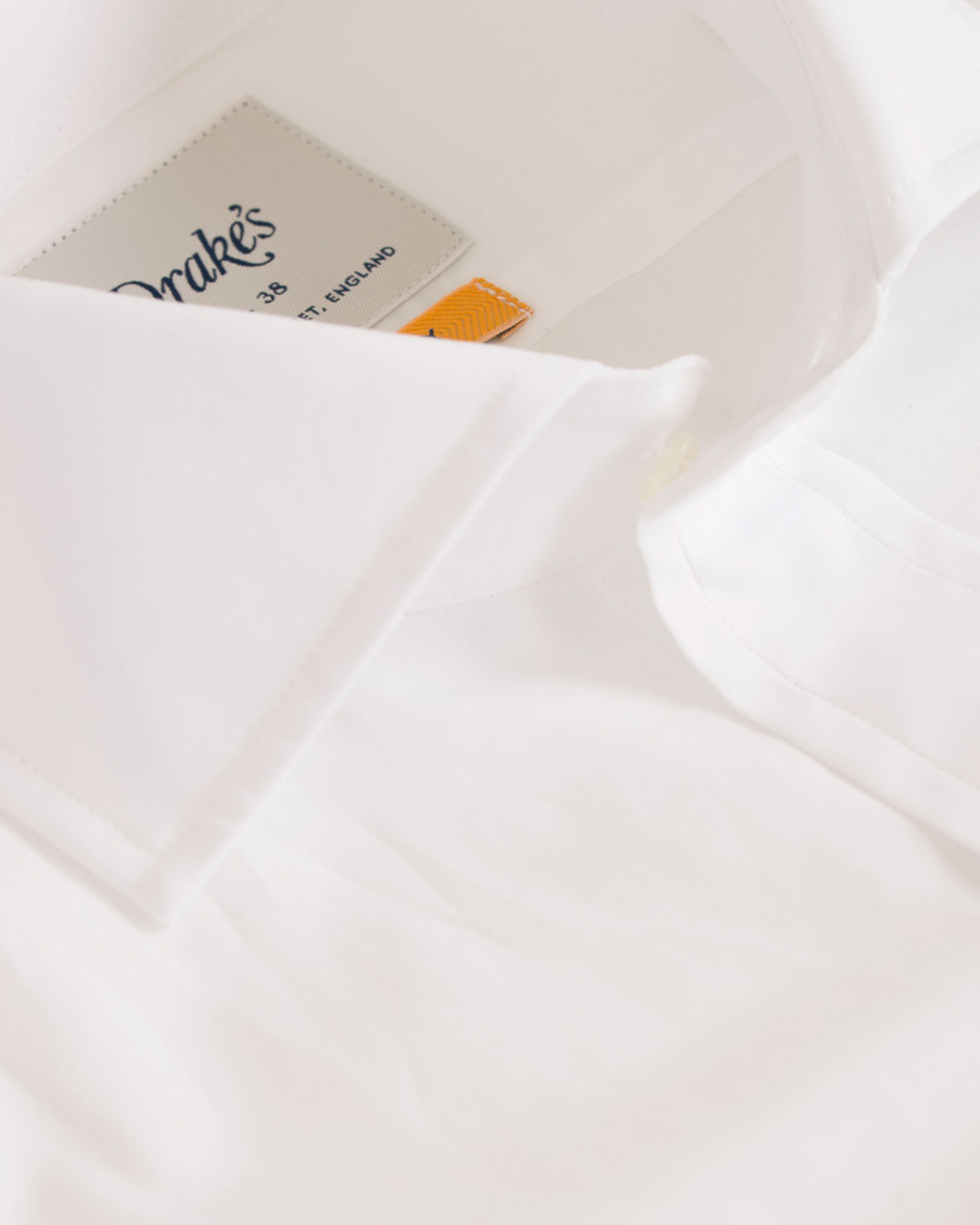 Homme | Chemises | Drake's | Slim Fit Poplin Shirt White