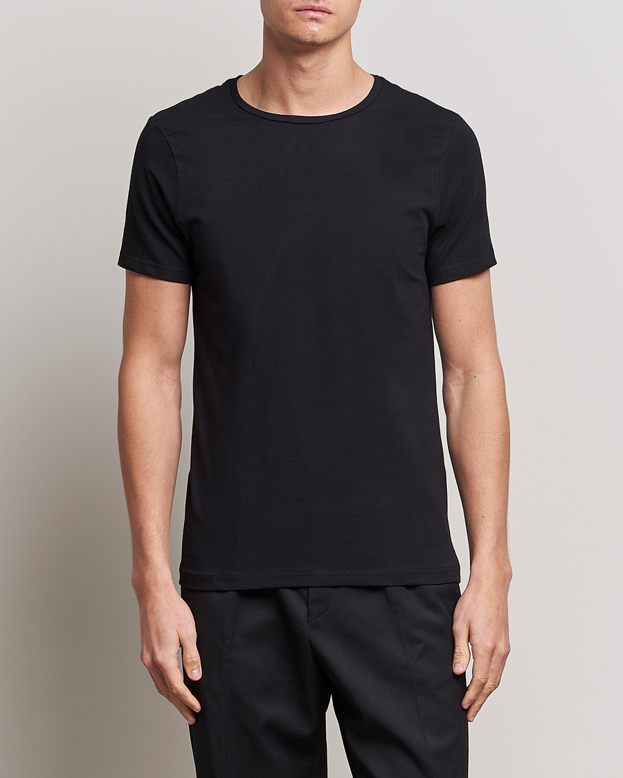 Homme | T-shirts | Bread & Boxers | 2-Pack Crew Neck Tee Black