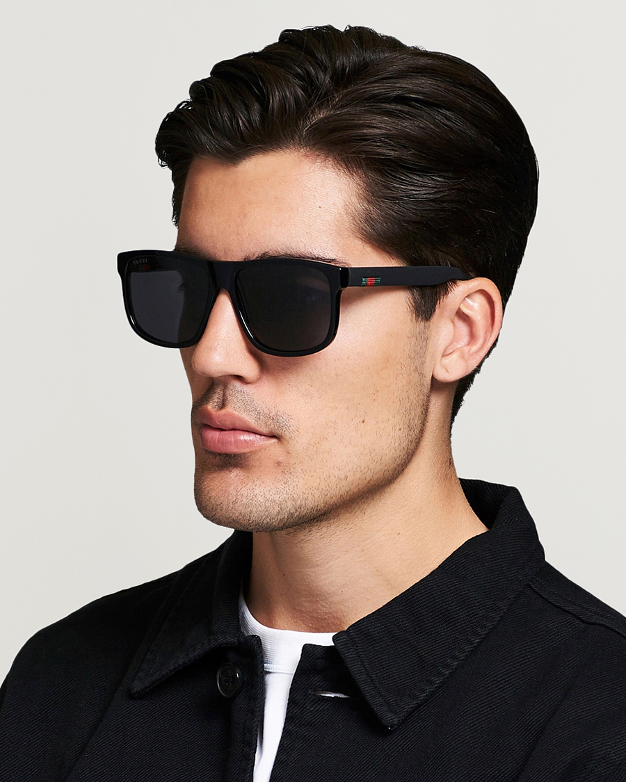 Homme | Lunettes De Soleil À Monture D | Gucci | GG0010S Sunglasses Black