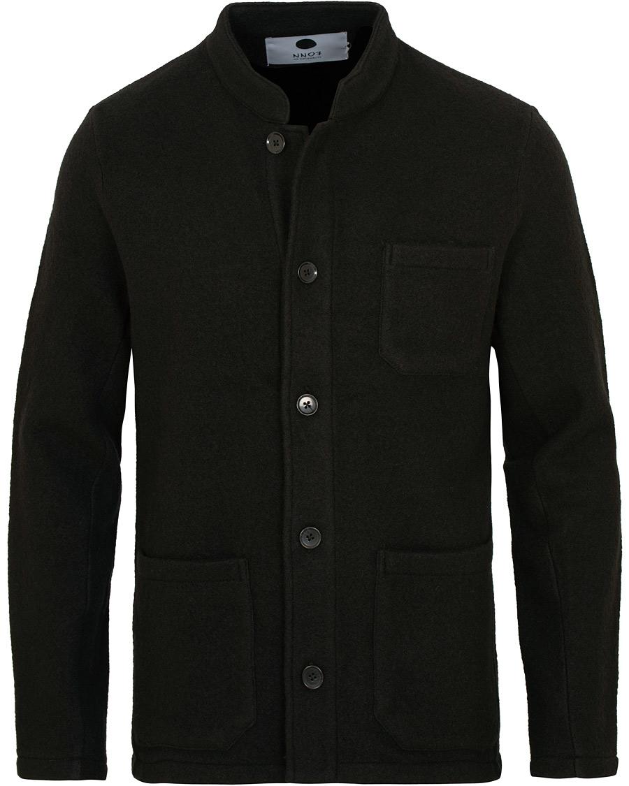 Homme | Manteaux Et Vestes | NN07 | Oswald Wool Stand Up Collar Overshirt Black