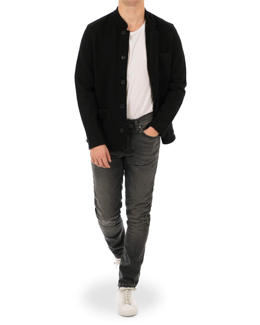 Homme | Manteaux Et Vestes | NN07 | Oswald Wool Stand Up Collar Overshirt Black