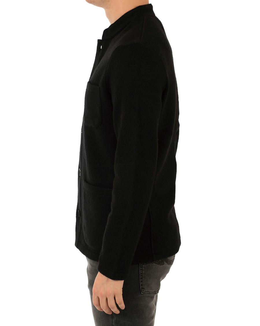 Homme | Manteaux Et Vestes | NN07 | Oswald Wool Stand Up Collar Overshirt Black