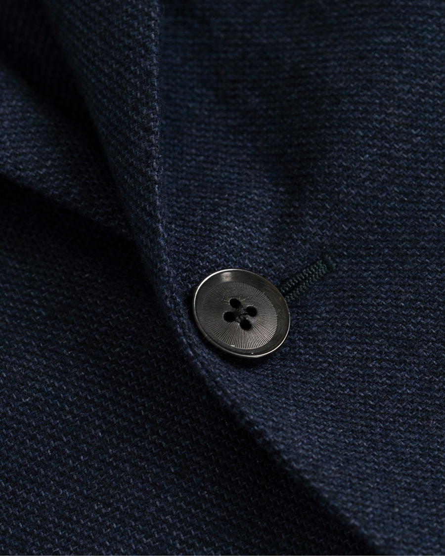 Homme | Blazers | Caruso | Aida Microstructure Melange Wool Blazer Dark Blue