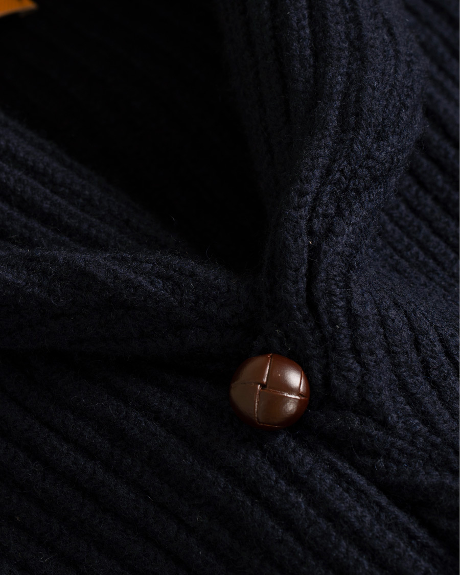 Homme | Pulls Et Tricots | Drake's | Lambswool Shawl Cardigan Navy