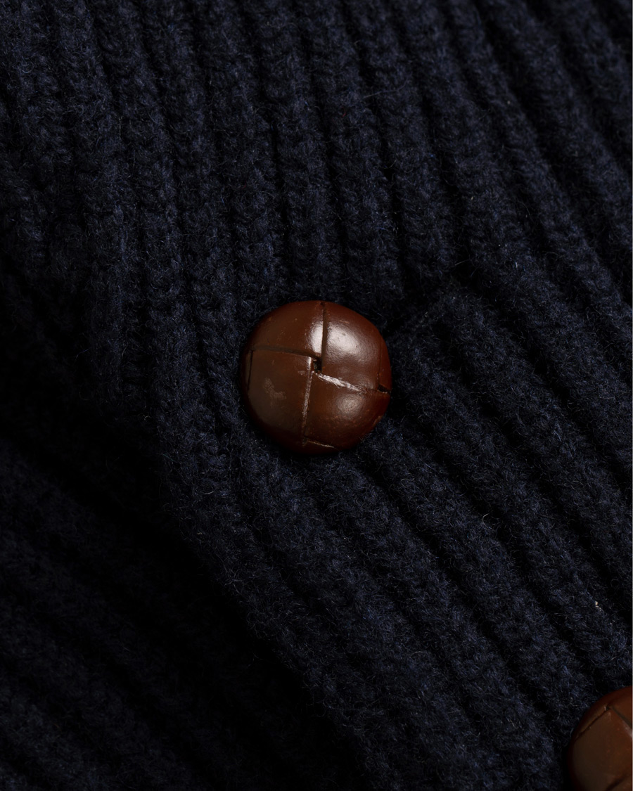 Homme | Pulls Et Tricots | Drake's | Lambswool Shawl Cardigan Navy